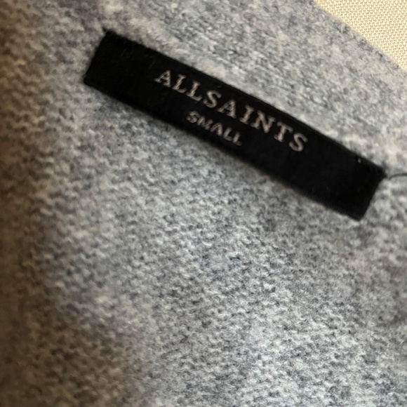 All Saints cashmere grey v-neck, button cardigan Small - Picture 6 of 6